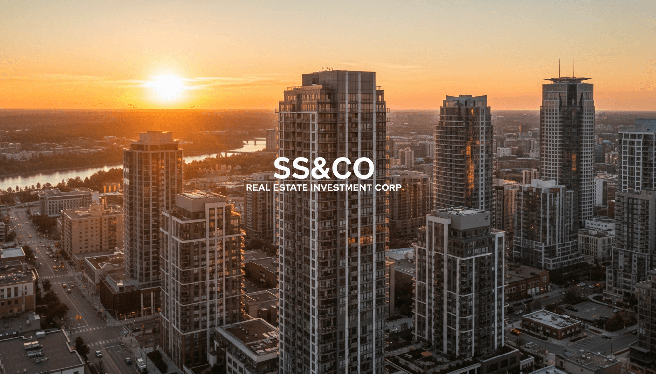 Edmonton skyline at sunset highlighting multifamily apartments, showcasing vibrant urban growth.